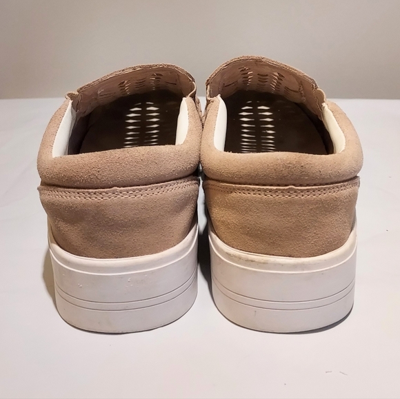 Marc Fisher Tan Suede Basket Weave Slip Ons - Picture 5 of 7